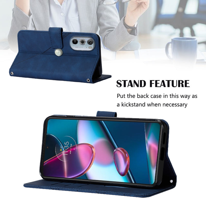 Load image into Gallery viewer, [With Shoulder Strap] [With Card Slot] Motorola G Stylus 5G 2023 - PU leather Crossbody Wallet Style Shockproof Phone Case
