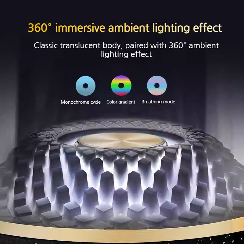 Load image into Gallery viewer, [L21 Max][With Speakers &amp; Stand] 2.1 Channel RGB Crystal Clear Desktop Speaker with Bluetooth 5.4 &amp; AUX-IN, Black &amp; Gold Collector’s Edition
