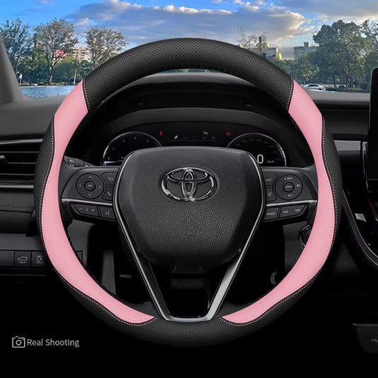 Toyota Premium Nappa Leather Breathable Ultra-Thin Non-Slip Steering Wheel Cover For Camry, Corolla, Levin, RAV4, Venza, Highlander, Avalon - i-Station Mobile Phone & Electronic Device Repair and Accessories