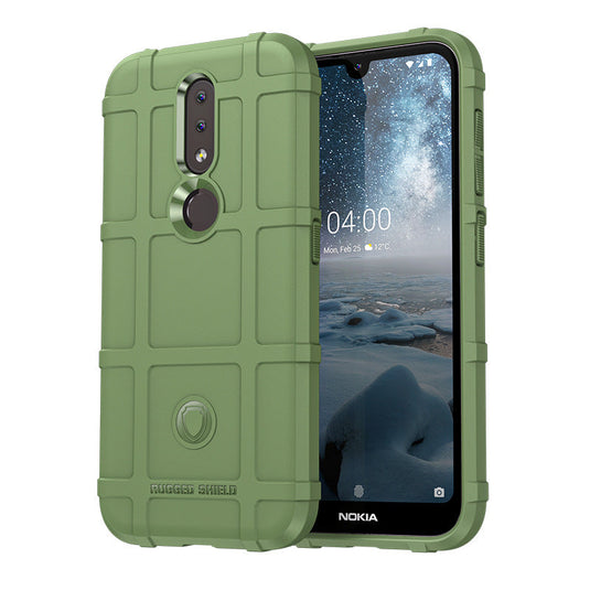 Nokia 4.2 - Shield Shockproof Rugged Heavy Duty Case With 2PC 9H Tempered Glass Screen Protector