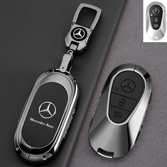 Mercedes Benz Premium Leather Protection Car Key Fob Case Cover for For Benz A, C, E, S, G-Class, GLA, GLB, GLC, GLE, GLS, CLA, CLS, EQC - i-Station Mobile Phone & Electronic Device Repair and Accessories
