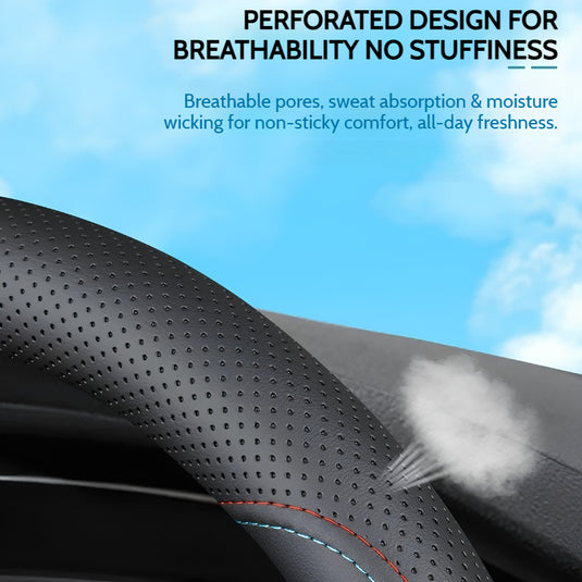 Maserati Nappa Leather Breathable Non-Slip Steering Wheel Cover For Quattroporte, Ghibli, Grecale, Levante - i-Station Mobile Phone & Electronic Device Repair and Accessories