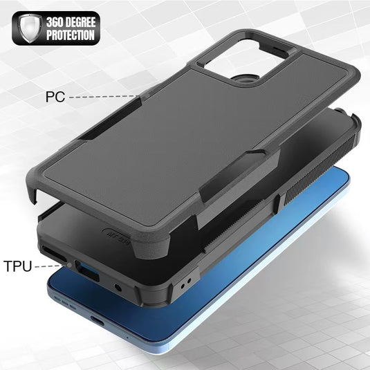 Motorola Moto Edge 40/Neo 2-In-1 Heavy Duty Rugged Case