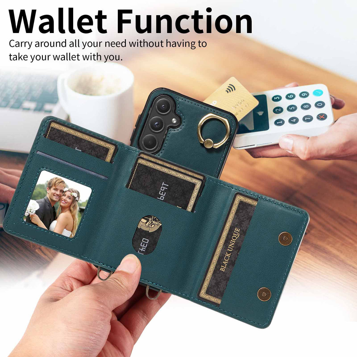 [With Ring Bracket][With Card Holder] Samsung S23/Plus/Ultra/FE - Two-tone PU Leather Wallet Series Case - i-Station Mobile Phone & Electronic Device Repair and Accessories