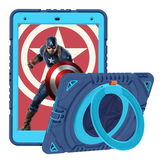 [Built-in Rotating Stand] Apple iPad 7/8/9 10.2'' 7/8/9th Gen (2019/2020/2021) Silicone Full-cover Children's Drop-resistant Case