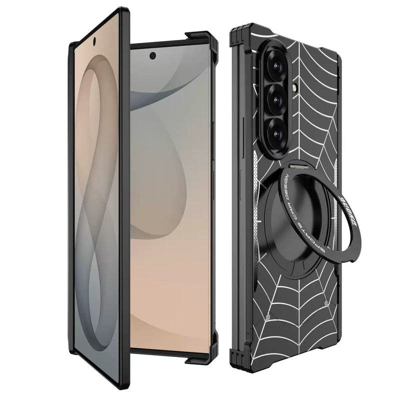Load image into Gallery viewer, Samsung Galaxy Z Fold8 Ultra 5G (SM-F976) Frameless Mecha Metal Spider-Man Rotating Magnetic Stand Case
