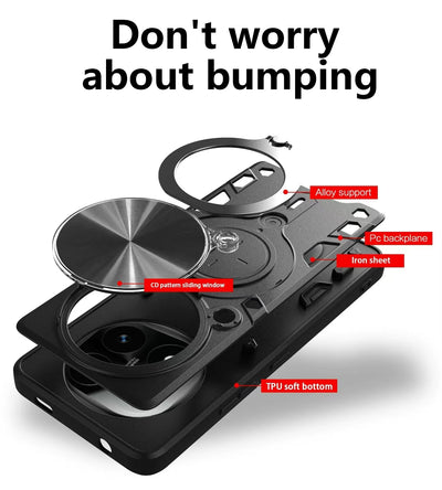[With Slide Lens Cover][Built-in Stand] Xiaomi Redmi Note 14 Pro+ 5G TPU Shockproof Stand Series Case - i-Station Mobile Phone & Electronic Device Repair and Accessories