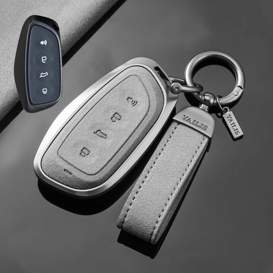Great Wall High-Quality Suede Car Key Fob Case Cover For Haval Raptor, Dargo 2nd Gen, Xiaolong Max, Shenshou, H6