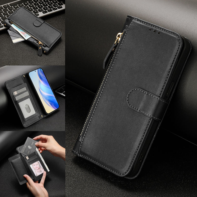 Load image into Gallery viewer, [With Card Slot] VIVO T3x 5G - Multi Functional Leather Magnetic Closure Filp Wallet Case
