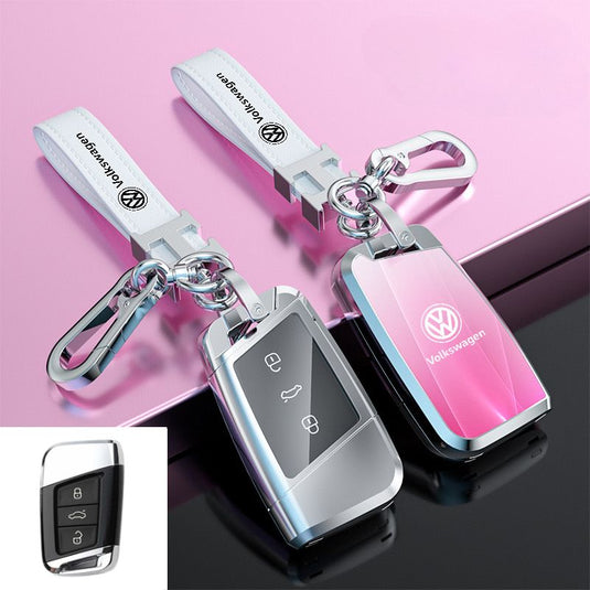 Volkswagen Zinc Alloy Car Key Fob Case Cover For Golf, ID.4, ID.6,  Lavida, Sagitar, Viloran, Magotan, Lamando L, Tiguan, Tharu, Tayron, Gran Lavida, Talagon