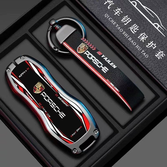 Porsche Stylish Racing-inspired Design Car Key Fob Case Cover For Cayenne, Macan, Panamera, 911, Taycan