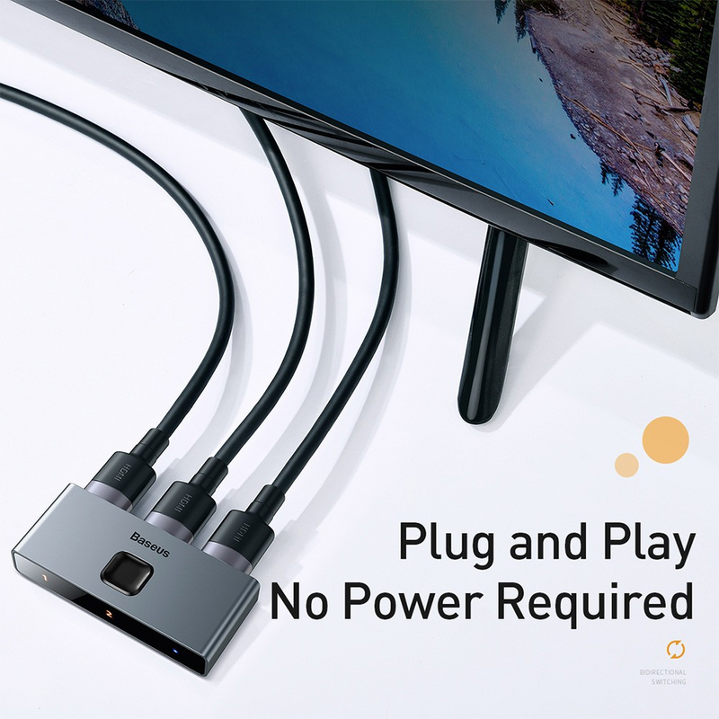 Load image into Gallery viewer, Baseus Matrix HDMI Bidirectional Switcher - Space Gray - i-Station Mobile Phone &amp; Electronic Device Repair and Accessories
