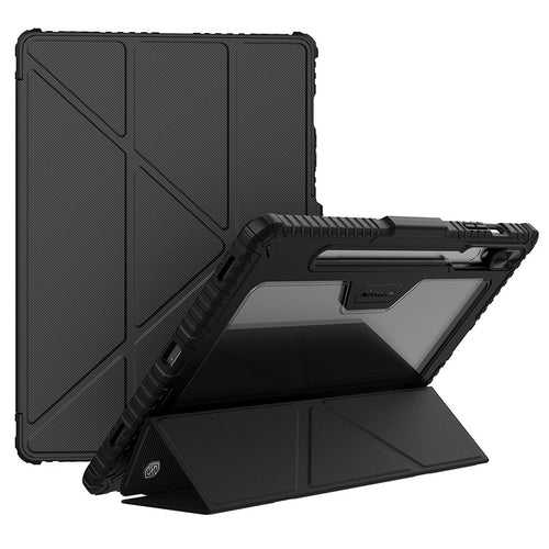 [With Slide Cover][Built-in Pen Slot] Samsung Galaxy Tab S9 Ultra (SM-X910) - NILLKIN PU Leather Multi-angle Adjustable Shockproof