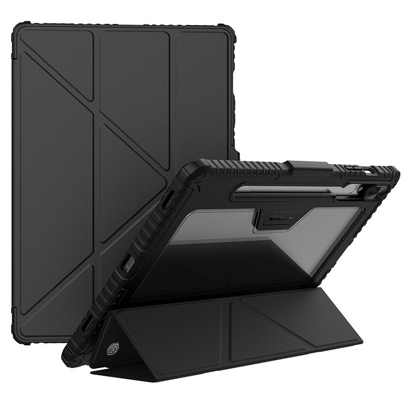 Load image into Gallery viewer, [With Slide Cover][Built-in Pen Slot] Samsung Galaxy Tab S10 Plus 2024 12.4&quot; (X820/X826) - NILLKIN PU Leather Multi-angle Adjustable Shockproof
