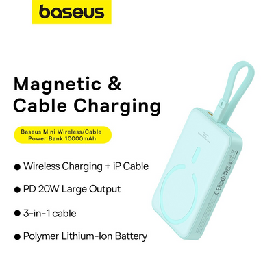 Baseus Magnetic Mini Wireless Fast Charge Power Bank iP Edition 10000mAh 20W - i-Station Mobile Phone & Electronic Device Repair and Accessories