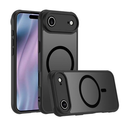 Apple iPhone 17 / Pro / Max PC + TPU Magnetic Matte Semi-Transparent Silicone Phone Case