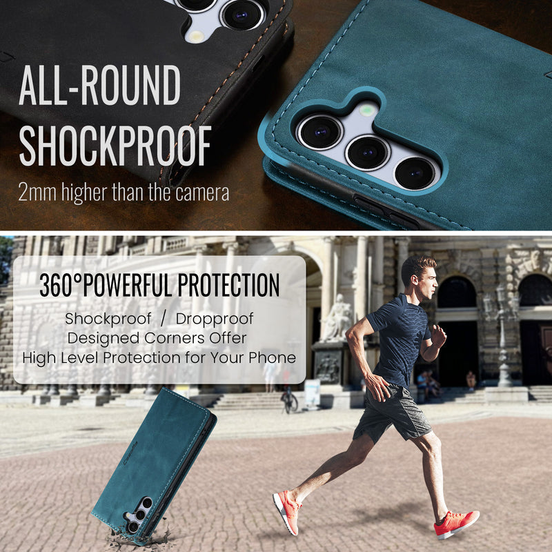 Load image into Gallery viewer, [With Card Slot] Samsung Galaxy A16 5G (SM-A166) - Business Premium Leather Shockproof Wallet Series Case
