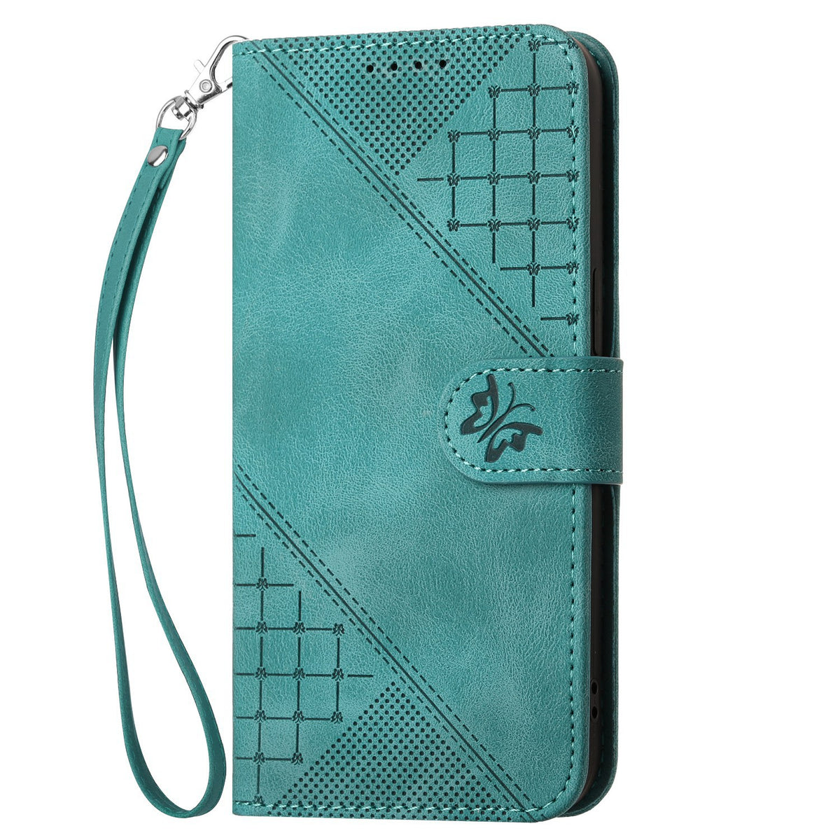 [With Lanyard][With Card Slot] Samsung Galaxy S21/Ultra/Plus/FE Matte Butterfly Print Wallet Case - i-Station Mobile Phone & Electronic Device Repair and Accessories