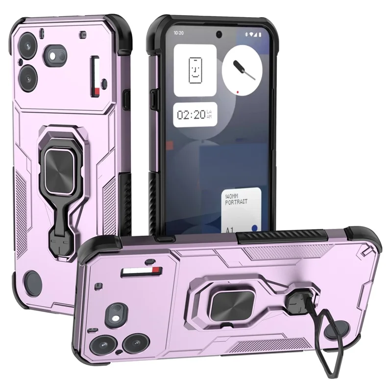 Load image into Gallery viewer, [Built-in Ring Bracket] Nothing Phone (4b) Mecha-style Anti-slip Protective Hard Heavy Duty Series Case
