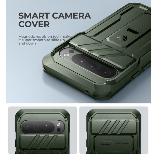 [With Slide Camera Cover & Built-in Screen Protector] Google Pixel 10 Pro XL - Dexnor Military Grade Heavy-Duty Shockproof Rugged Case