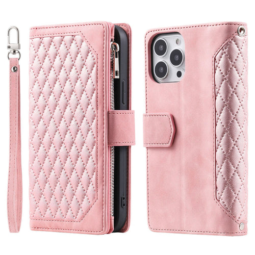 [With Card Slot] Apple iPhone 12/Pro/Pro Max/Mini Zippered Leather Flip Wallet Series Case