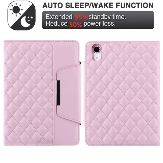 Apple iPad Air 11-inch M3 (2025) Diamond-Patterned Leather Flip Cover Shockproof Case