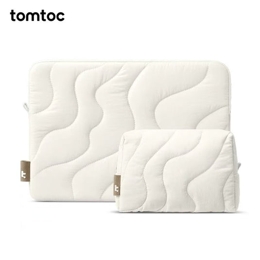 [2-in-1 Bundle] Tomtoc 360° Protective Padded Universal Sleeve – Compatible with 13″–14″ Tablets & Laptops