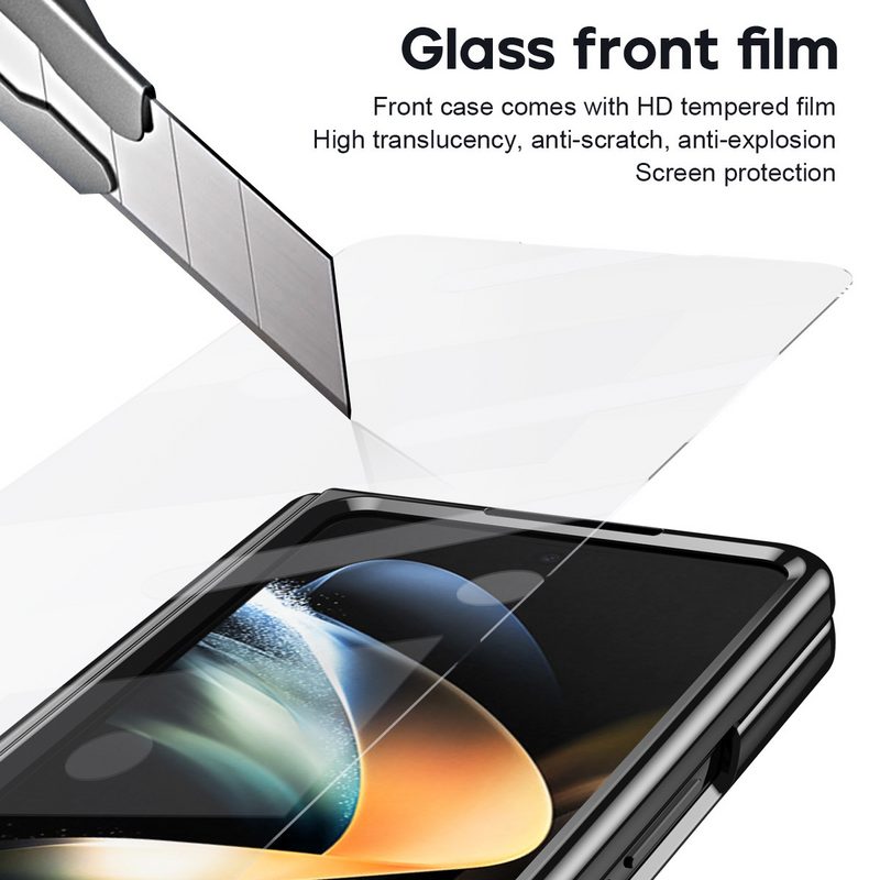 Load image into Gallery viewer, [Built-in Stand][Built in Screen Protector &amp; Lens] Samsung Galaxy Z Fold 6 - Full Covered Leather Hinge Sturdy Protective Shockproof Hard-shell Case
