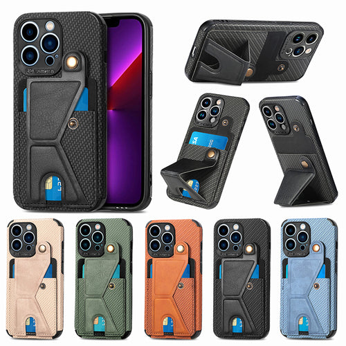 [Built-in Stand][With Card Slot] Apple iPhone X/XS/XR/XS Max K-shaped Stand Anti-shock Wallet Series Case