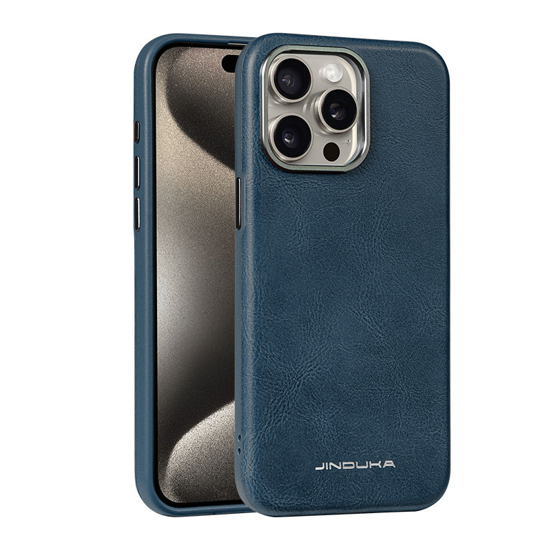 Load image into Gallery viewer, Apple iPhone 17/Air/Pro/Max - Business Retro Shockproof Leather Shockproof Case
