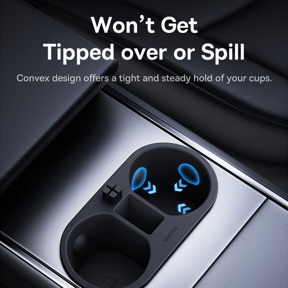 Baseus T-Space Series Cup Holder for Tesla Cluster Black - i-Station Mobile Phone & Electronic Device Repair and Accessories