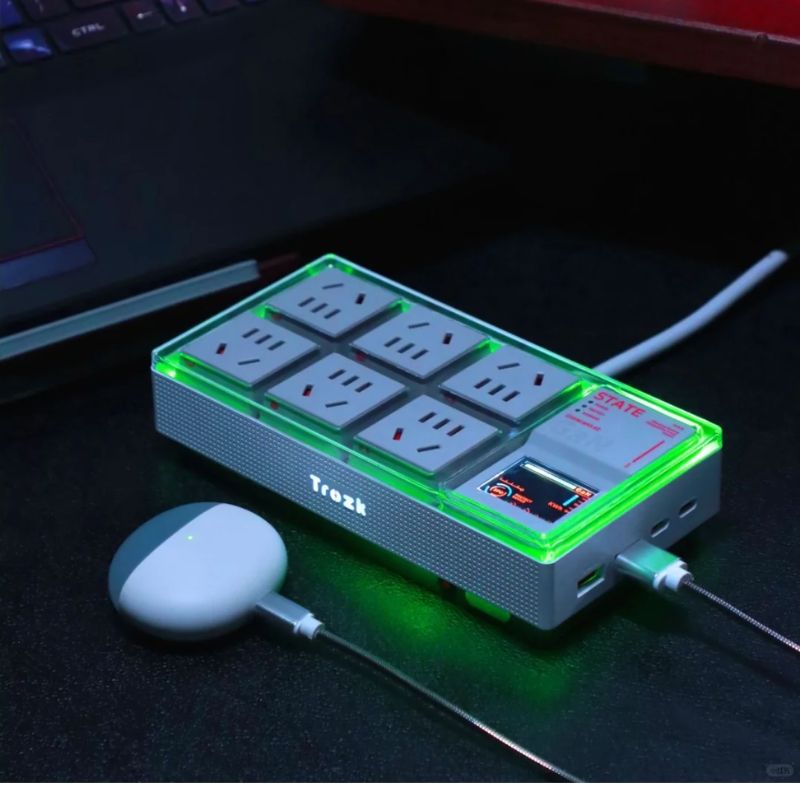 Load image into Gallery viewer, Trozk 65W RGB Charging Station Power Strip Gaming Room
