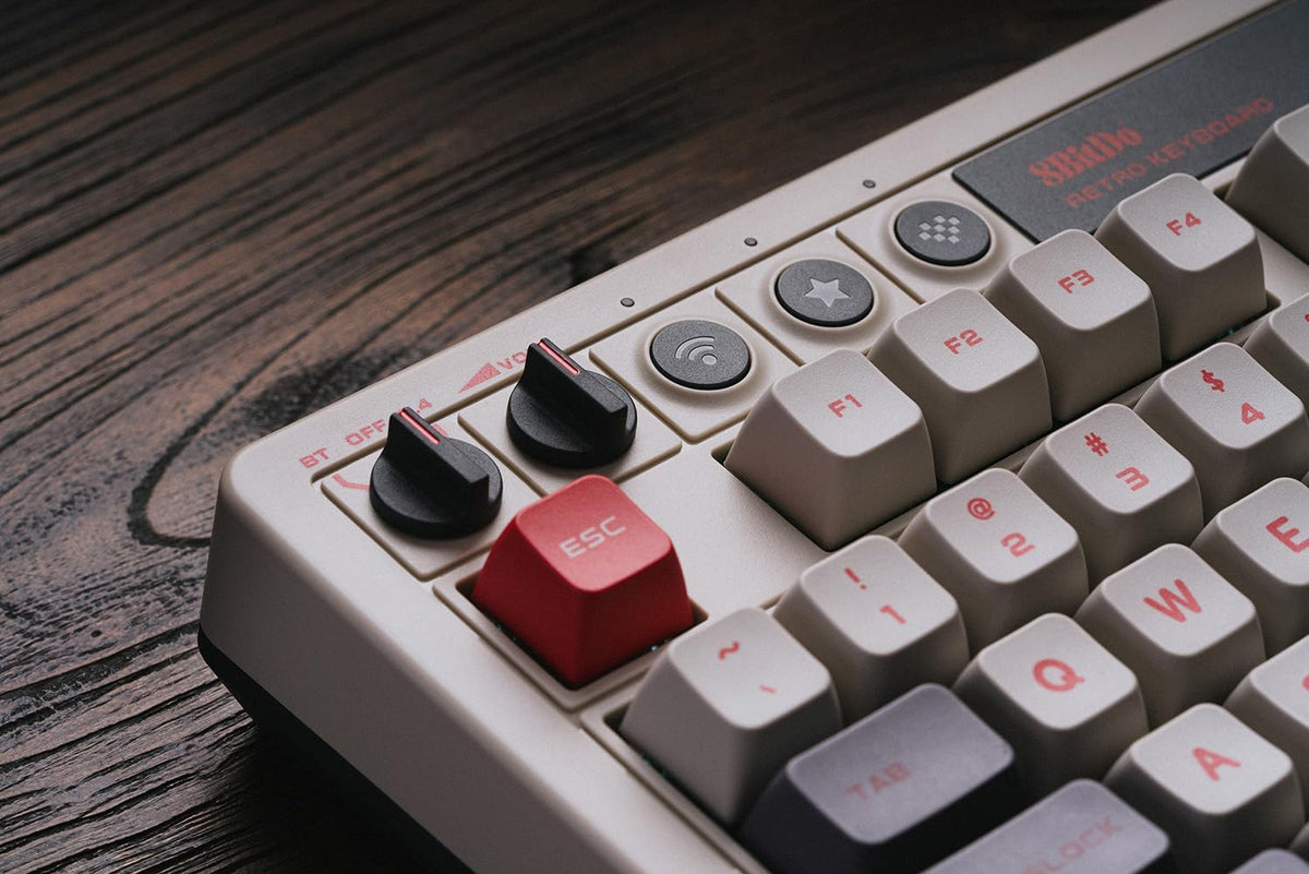 8BitDo Retro Mechanical Keyboard, Bluetooth/2.4G/USB-C Hot Swappable Gaming Keyboard with 87 Keys, Dual Super Programmable Buttons for Windows and Android (N) - i-Station Mobile Phone & Electronic Device Repair and Accessories
