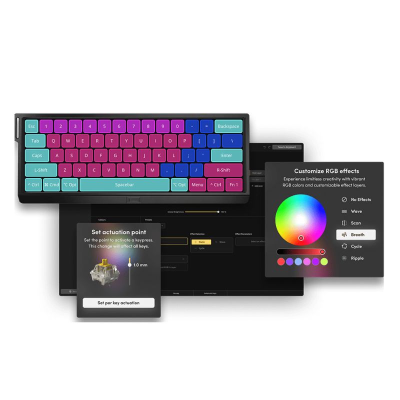 Load image into Gallery viewer, Wooting 80HE Linear60 v2 English layout US-ANSI rapid trigger 80% Gaming Keyboard With RGB
