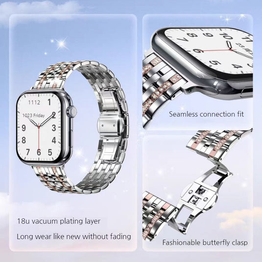 [Diamond Edition] Apple Watch Series 10/11 - Elegant Metal Watch Bracelets Band