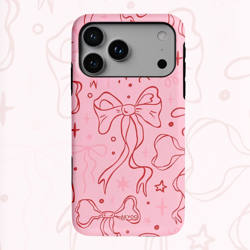 Apple iPhone 17/Air/Pro/Max - Cute Ribbon Bow Full-Cover Protective Phone Case - i-Station Mobile Phone & Electronic Device Repair and Accessories