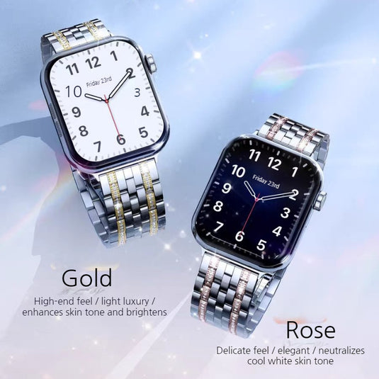 [Diamond Edition] Apple Watch Series 10/11 - Elegant Metal Watch Bracelets Band