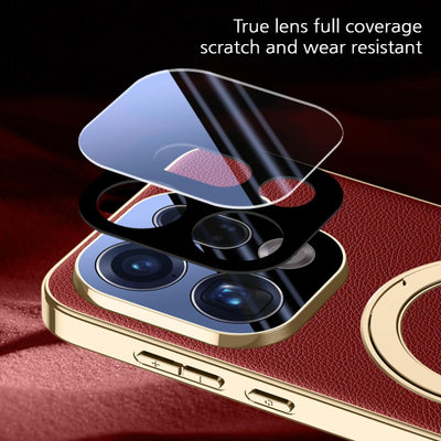 [Magsafe Compatible][With Metal Bracket] OPPO Find X9/Pro - PU Leather Full Coverage Shockproof Case - i-Station Mobile Phone & Electronic Device Repair and Accessories
