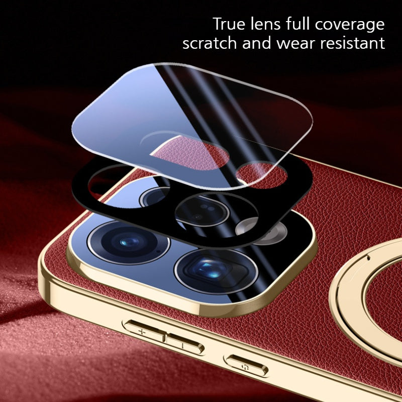 [Magsafe Compatible][With Metal Bracket] OPPO Find X9/Pro - PU Leather Full Coverage Shockproof Case - i-Station Mobile Phone & Electronic Device Repair and Accessories