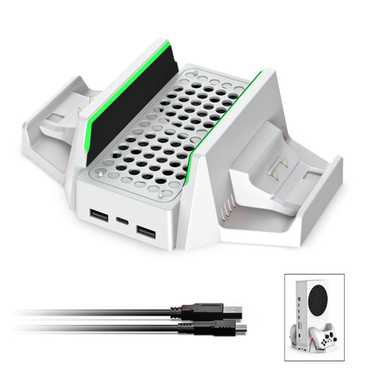 Xbox Series S - Cooling Fan Charging  Vertical Stand Dual Controller Charging Base