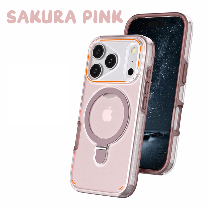 Load image into Gallery viewer, [Built-in Metal Ring Stand][Magsafe Compatible] Apple iPhone 17/Air/Pro/Pro Max Transparent Full-Body Shockproof Phone Case
