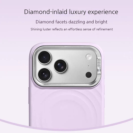 [Built-in Stand] Apple iPhone 17 Pro/Pro Max - Wavy Texture Liquid Silicone Shockproof Full Cover Case