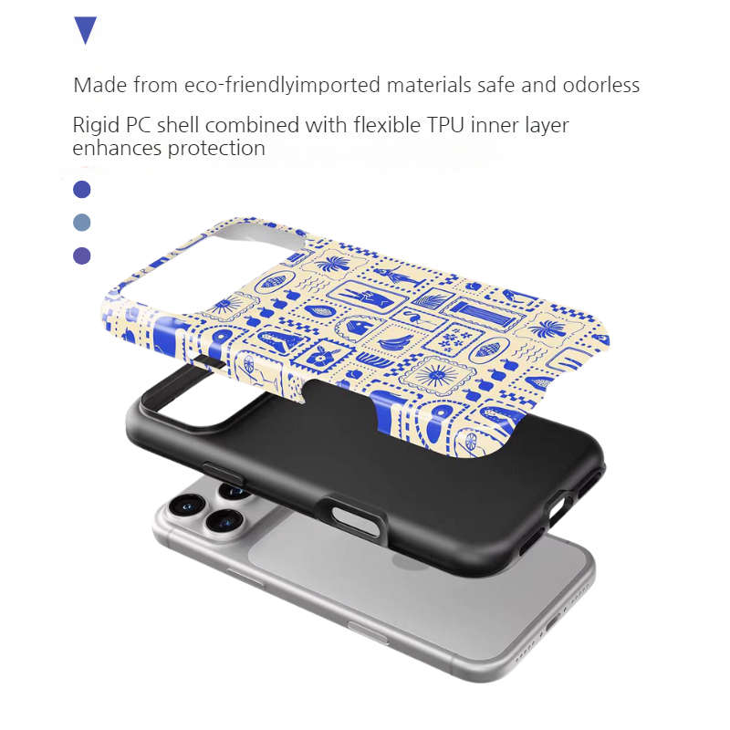 Apple iPhone 17/Air/Pro/Max - Geometric Totem Shockproof Phone Case - i-Station Mobile Phone & Electronic Device Repair and Accessories