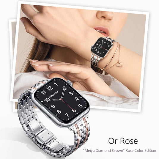 [Diamond Edition] Apple Watch Series 10/11 - Elegant Metal Watch Bracelets Band
