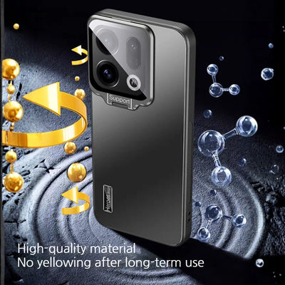 [With Lens Bracket] OPPO Find X9/Pro - Ultra-Thin Matte Shockproof Phone Case - i-Station Mobile Phone & Electronic Device Repair and Accessories