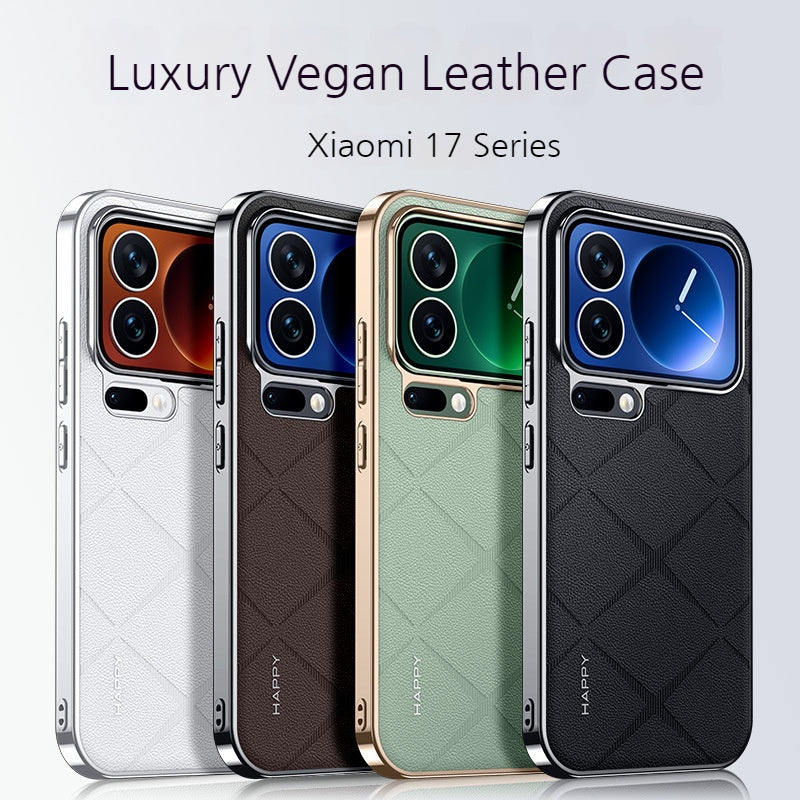 Load image into Gallery viewer, Xiaomi Mi 17/Pro/Pro Max - Plain Leather PC Shockproof Case
