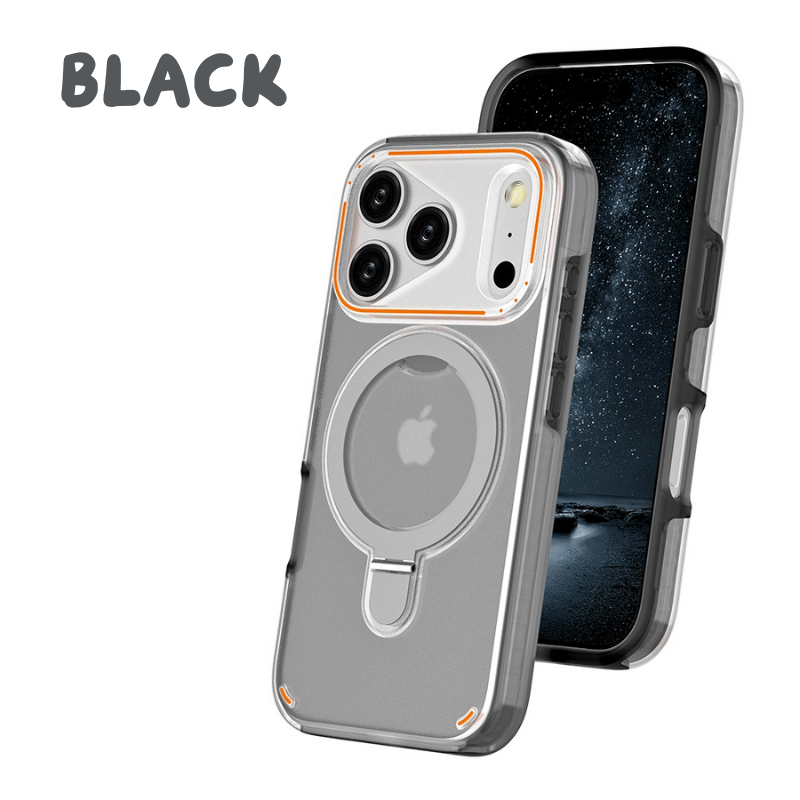 Load image into Gallery viewer, [Built-in Metal Ring Stand][Magsafe Compatible] Apple iPhone 17/Air/Pro/Pro Max Transparent Full-Body Shockproof Phone Case
