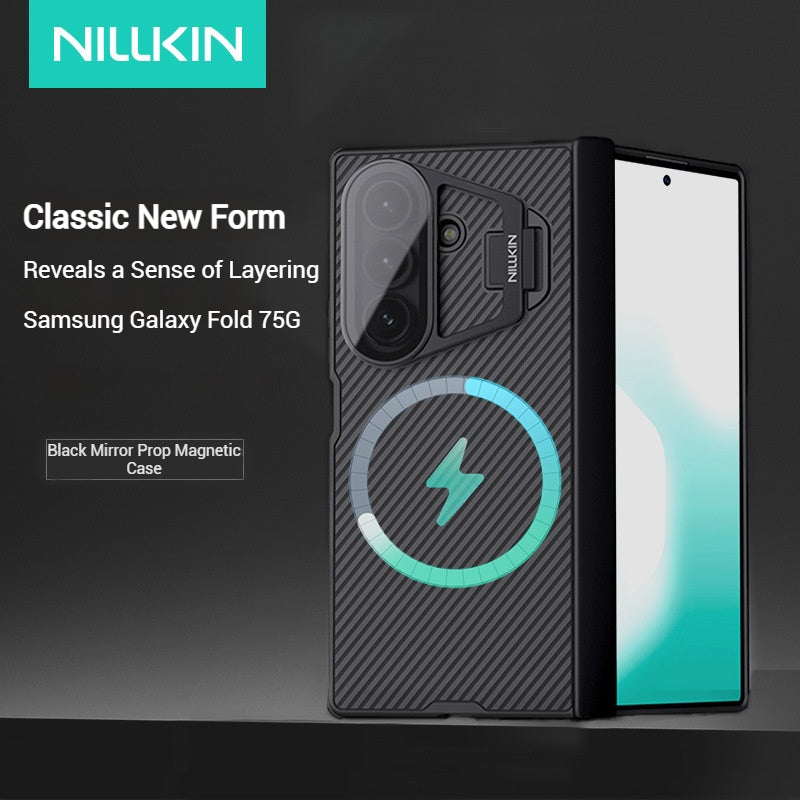 Load image into Gallery viewer, [Magsafe Compatible][Built-in Lens Cover] Samsung Galaxy Z Fold7 NILLKIN Folding Stand Shockproof Case
