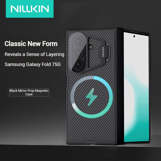[Magsafe Compatible][Built-in Lens Cover] Samsung Galaxy Z Fold7 NILLKIN Folding Stand Shockproof Case