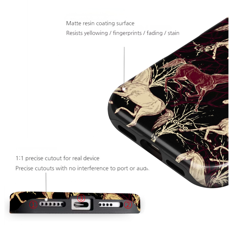 Apple iPhone 17/Air/Pro/Max - Retro Mustang Creative Shockproof Phone Case - i-Station Mobile Phone & Electronic Device Repair and Accessories